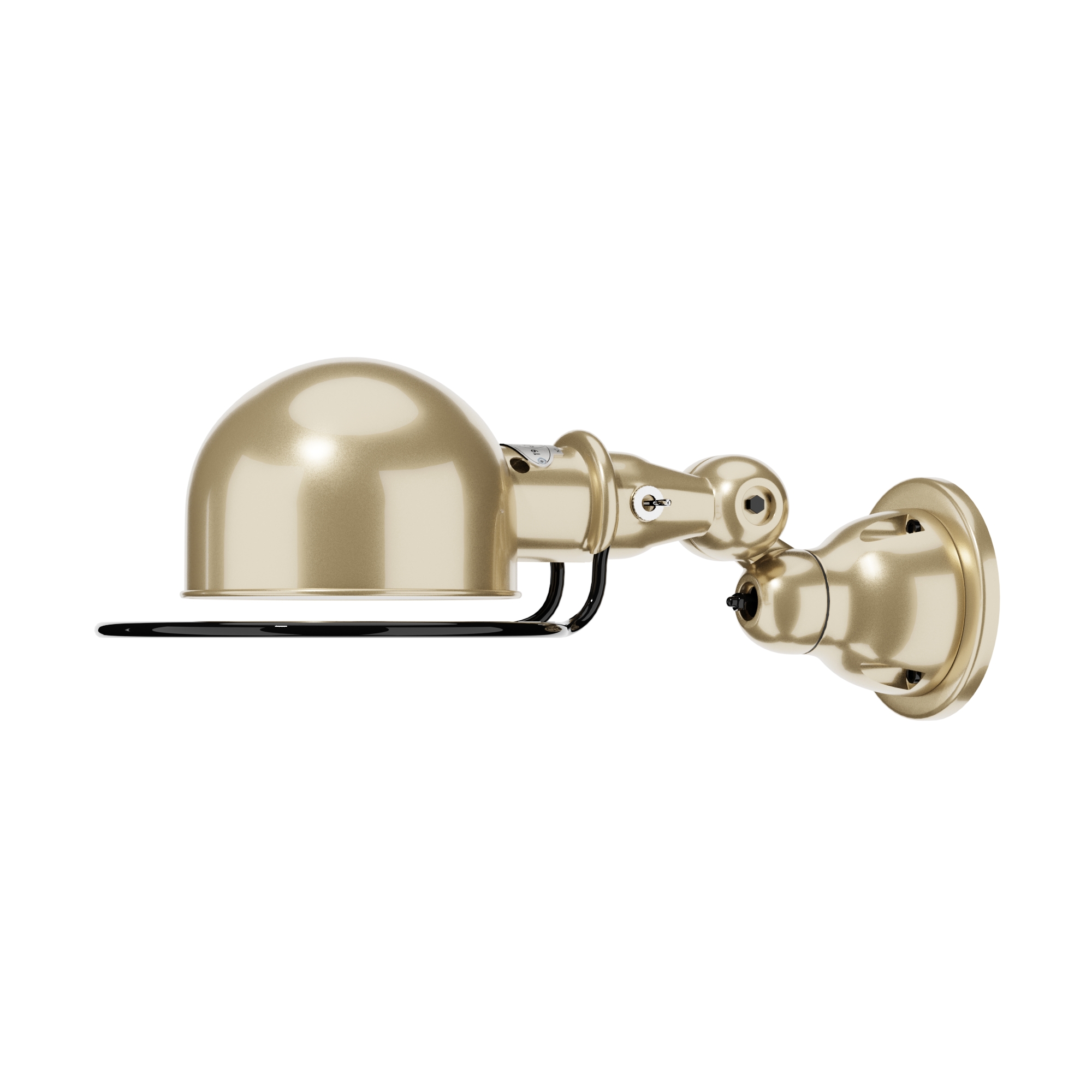 Packshot 3D lampe Jielde Loft D1000 beige nacre, rendu studio sur fond blanc